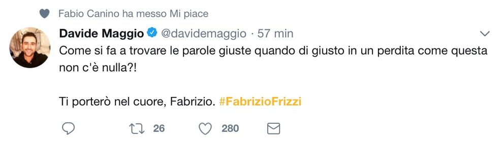 Fabrizio Frizzi, il cordoglio social dei vip 13