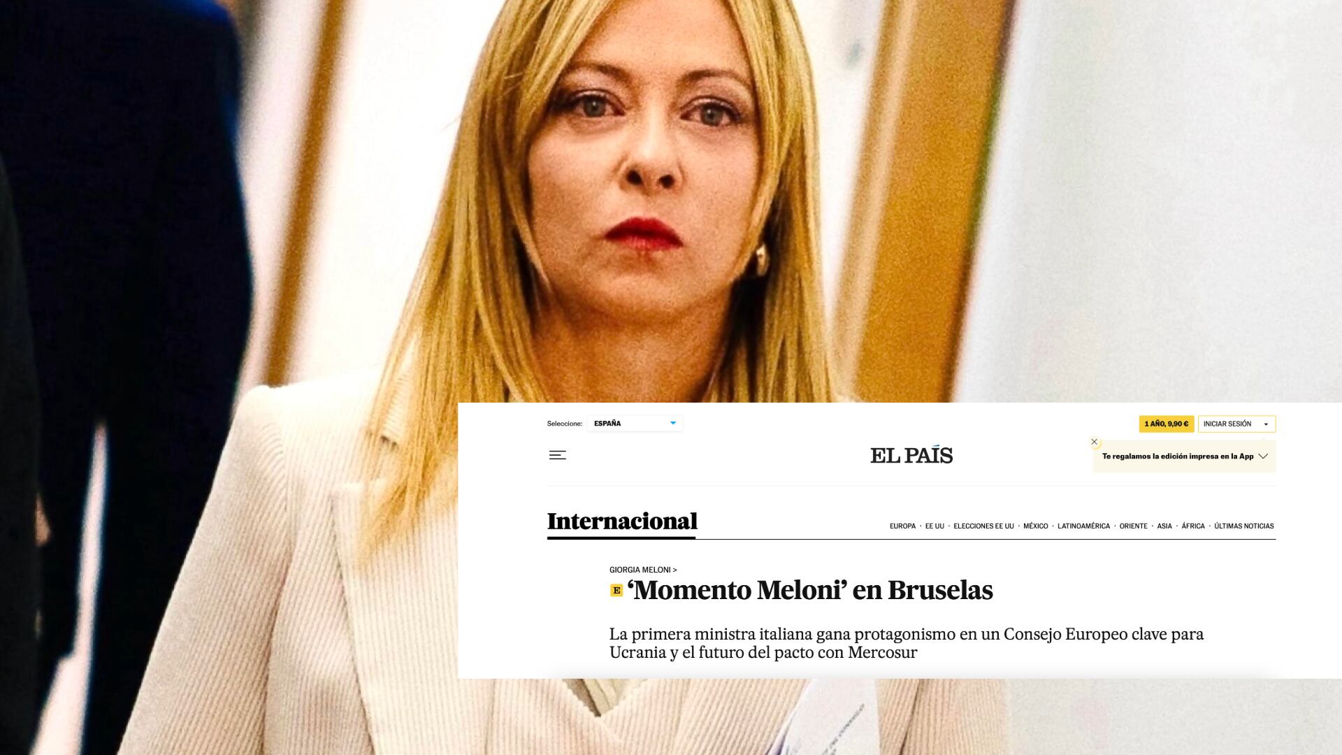 "Stella emergente a Bruxelles". Anche lo spagnolo El Pais incorona Meloni
