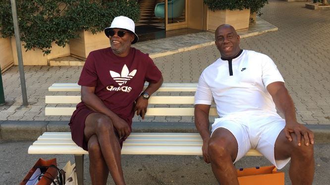 Samuel L. Jackson e "Magic" Johnson a Forte dei Marmi