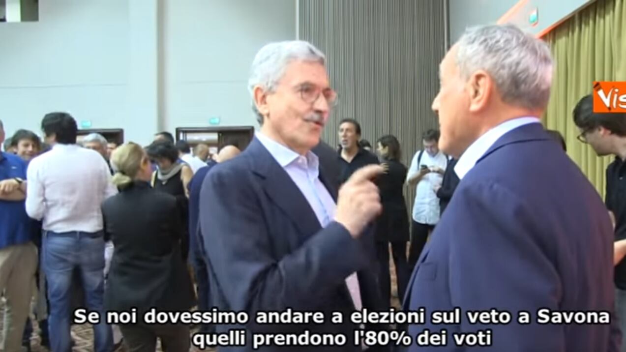 Il fuorionda di D'Alema: "Se torniamo alle elezioni per il veto a Savona, Salvini piglia l'80%"