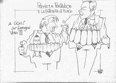 La vignetta del giorno: Conte-Casalino e la potenza di fuoco 1