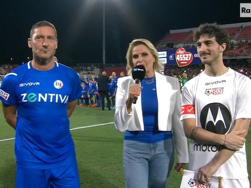 "Dove sei stato...?". La Ventura punge Totti in diretta tv