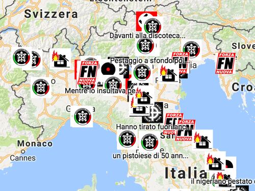 La mappa online dei collettivi per schedare le "violenze neofasciste"