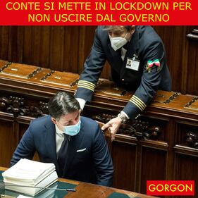 Ecco la satira del giorno. Anche Conte in Lockdown 1