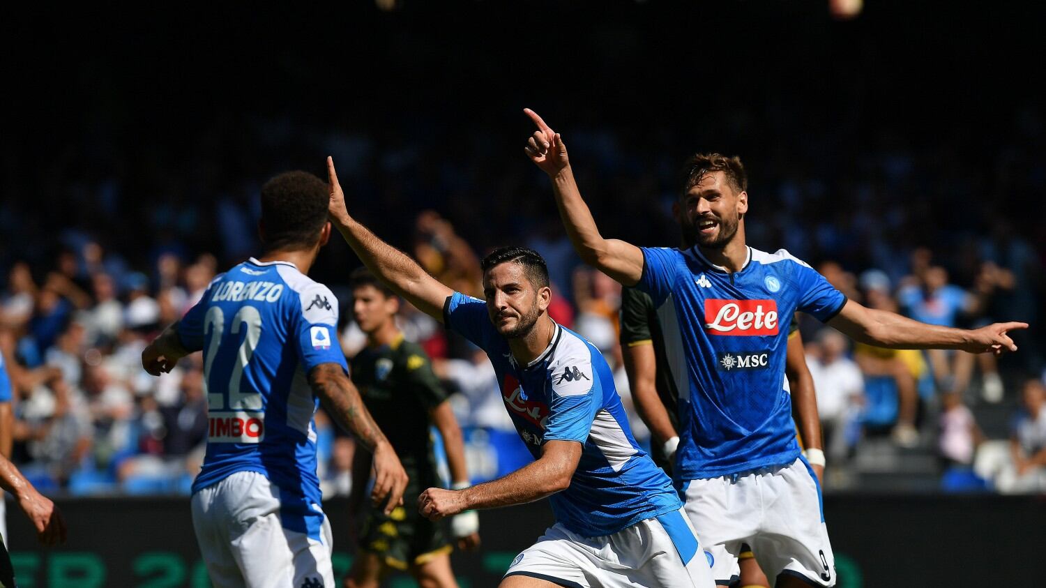 Il Napoli soffre ma piega il Brescia: 2-1 siglato Mertens e Manolas