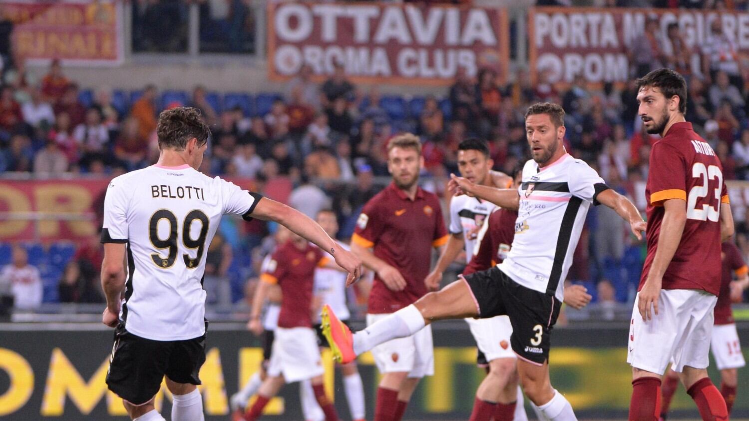 Roma-Palermo, rosanero la spuntano al fotofinish