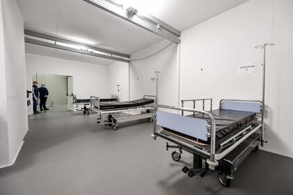 Il modello dell’ospedale che sorgerà all'interno di Fiera Milano 5