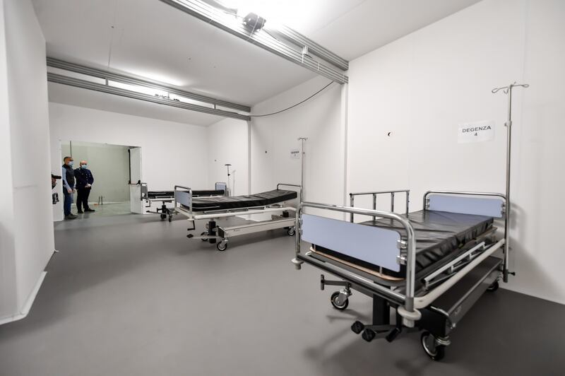 Il modello dell’ospedale che sorgerà all'interno di Fiera Milano 5