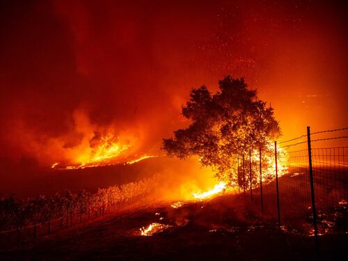 Inferno di fuoco in California