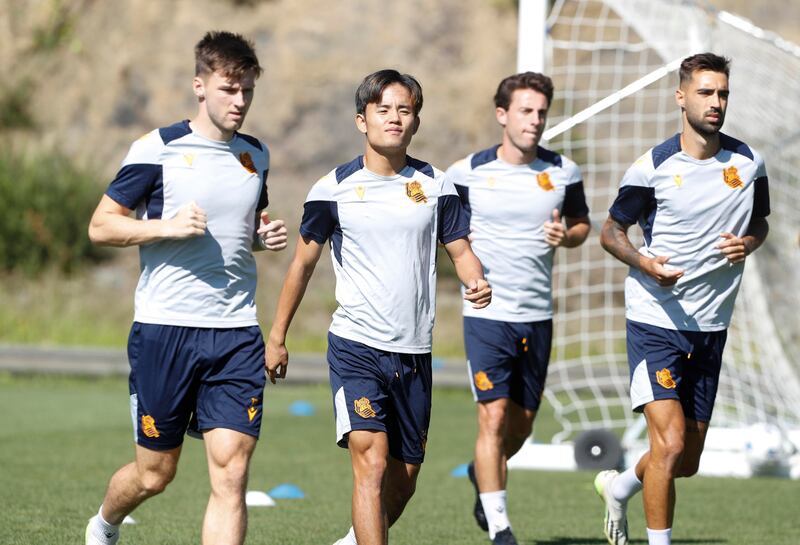 Kubo allenamento Real Sociedad Inter