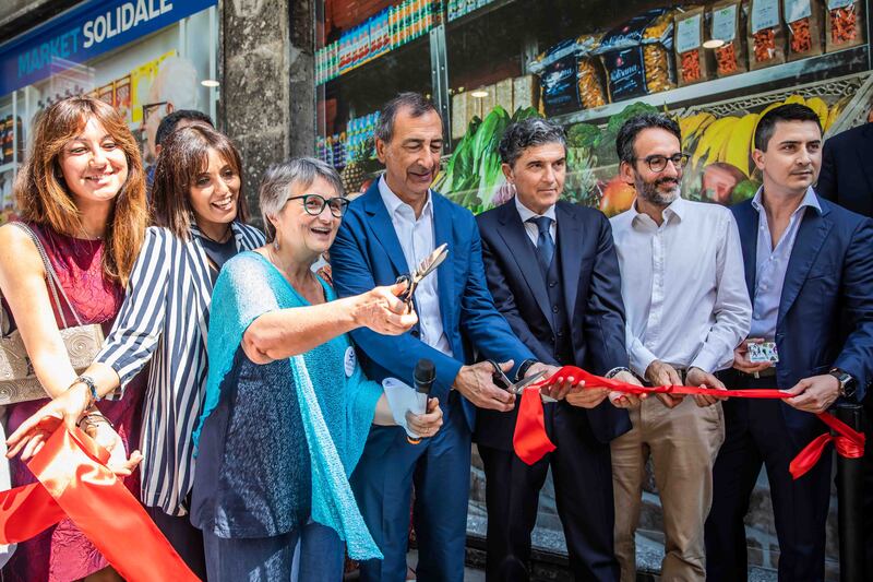Inaugurazione Market solidale progetto Arca in via Bodio a Milano