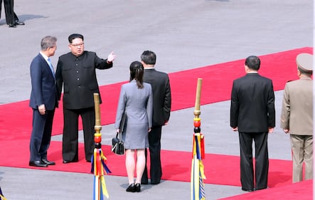 Il leader nordcoreano accompagnato dalla sorella Kim Jong-yo 6