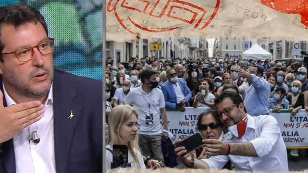 Battibecco Floris-Salvini: "Perché si è tolto la mascherina?"