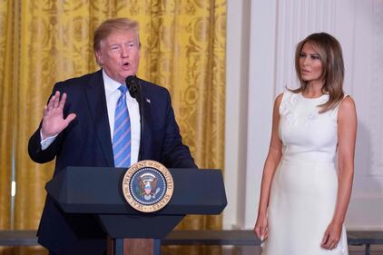 Trump e la first Lady Melania alla Celebration of Military Mothers alla Casa Bianca 3