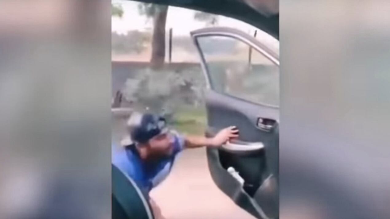 Selfie con auto in movimento, l'esito è esilarante