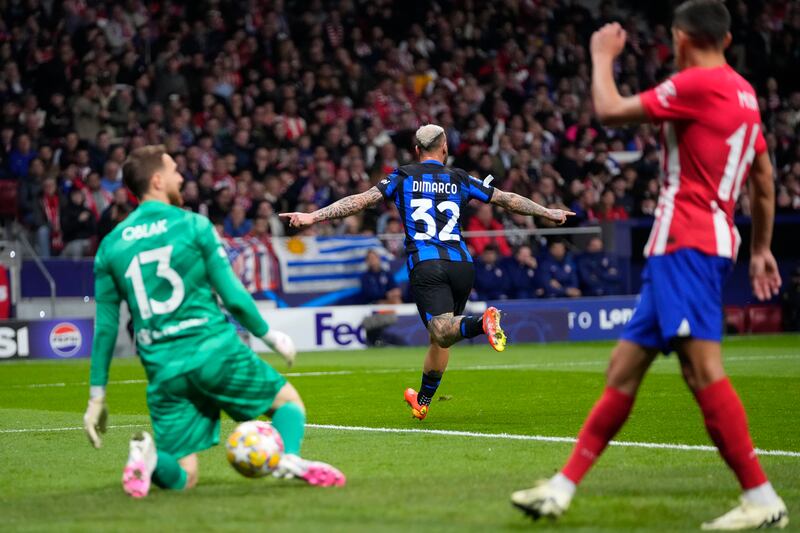 Dimarco gol Atletico Madrid Inter