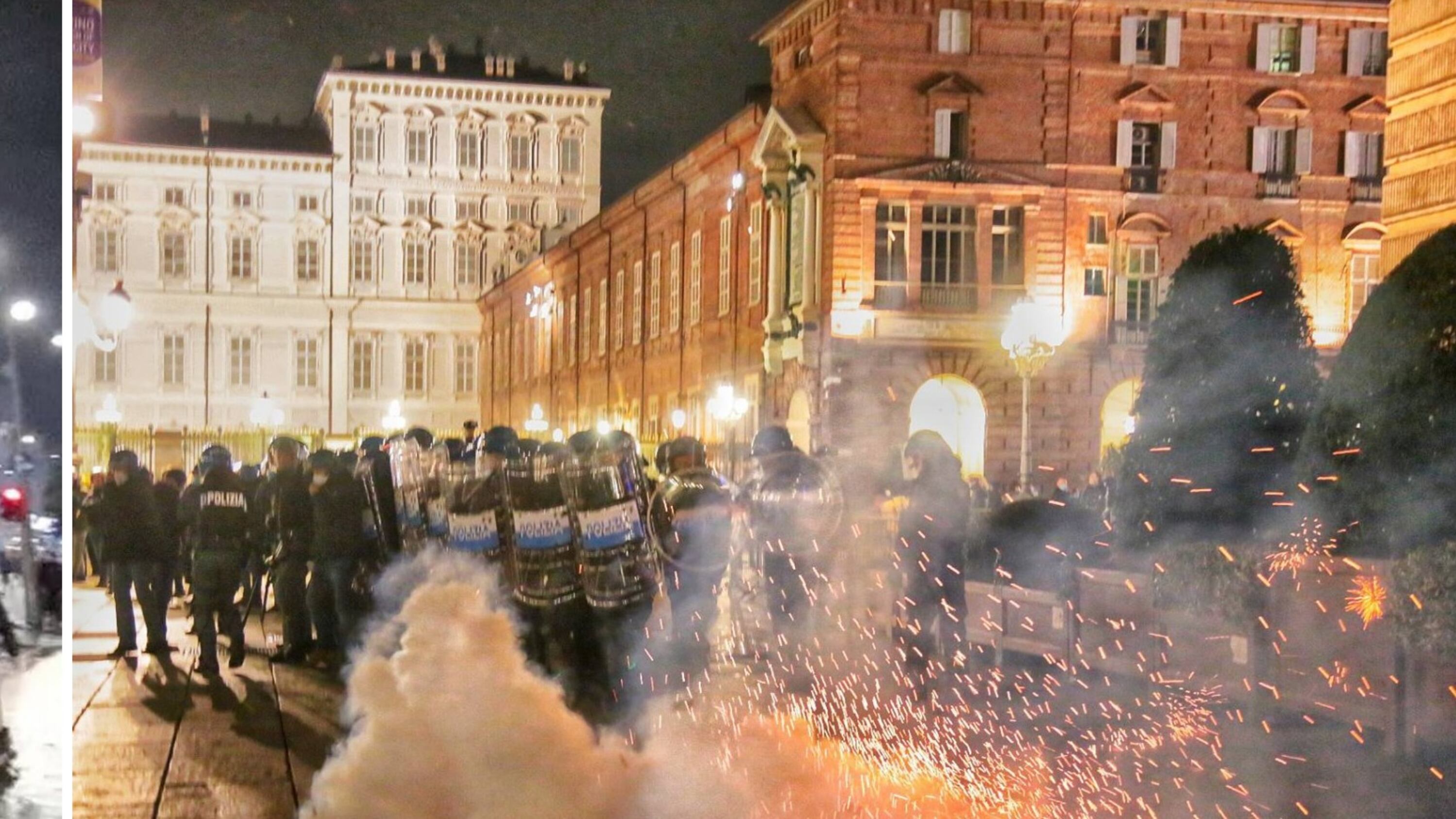 Milano, le molotov sulla polizia Scontri a Torino: 2 agenti feriti