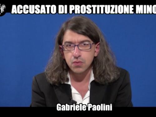 Gabriele Paolini si confessa a Le Iene. "Ho fatto sesso gay con un ex premier"