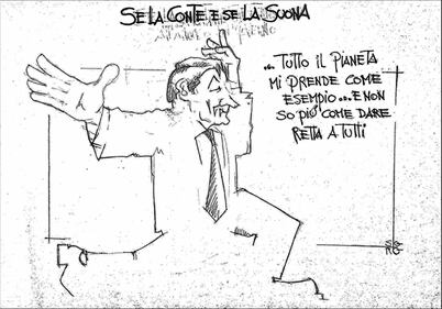 La vignetta del giorno: se la Conte e se la suona 1