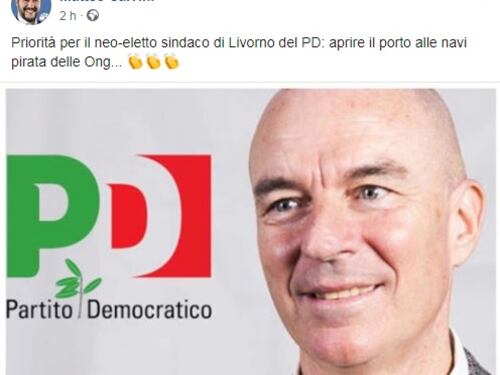 Il sindaco di Livorno: "Porto aperto alla Sea Watch". Salvini lo gela: "Priorità le navi pirata"