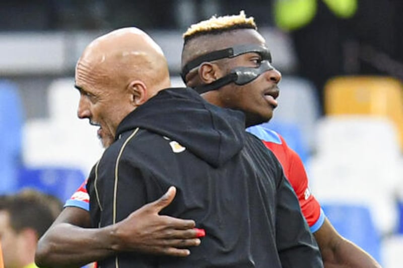 Spalletti con il pupillo Osimhen