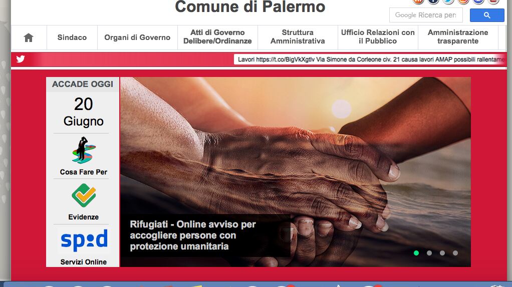 Palermo, sul sito del comune il bando per accogliere migranti