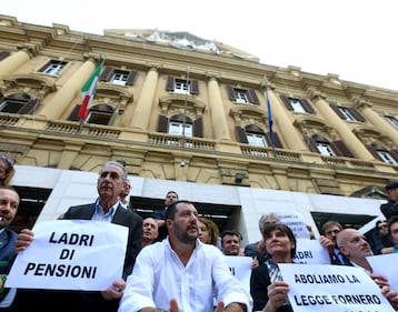 Esodati, Salovini guida l'occupazione del Mef 10