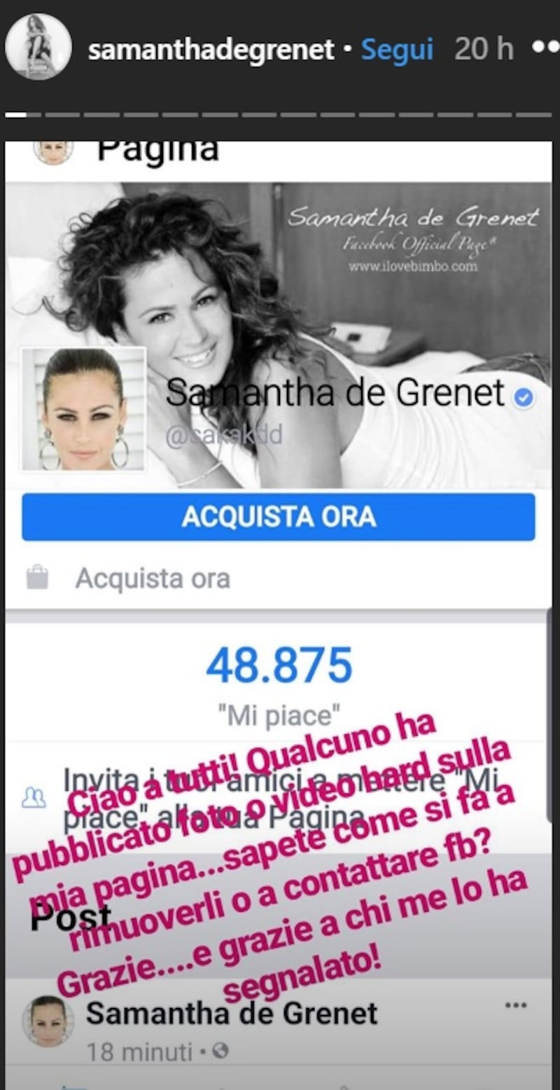 Samantha De Grenet social