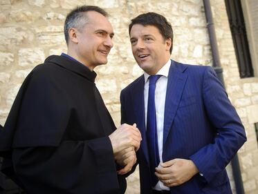 Renzi in pellegrinaggio ad Assisi 2