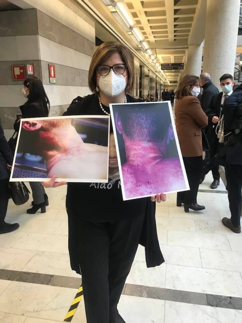 La mamma di Aldo al tribunale di Palermo