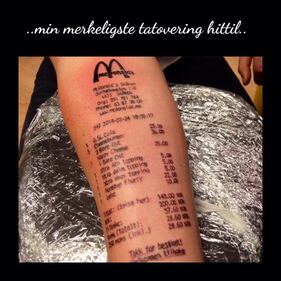 Stian Ytterdahl, il ragazzo che si è fatto tatuare lo scontrino del McDonald's 4