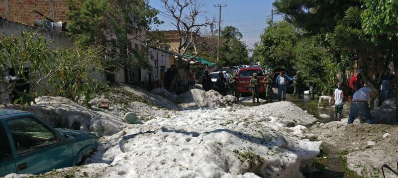 Messico, un'eccezionale grandinata ha sepolto Guadalajara 3