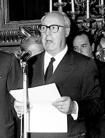 Il V Presidente, il socialdemocratico Giuseppe Saragat: al Colle dal 1964 al 1971