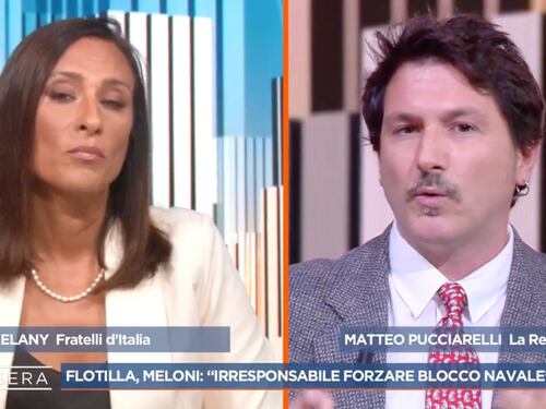 "Chi glielo ha detto?", "Le sigarette...". Scontro in diretta tv tra la deputata FdI e il giornalista