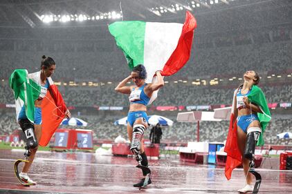 La storica tripletta azzurra nei 100 metri femminili alle Paralimpiadi di Tokyo 2