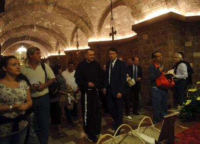 Renzi in pellegrinaggio ad Assisi 10