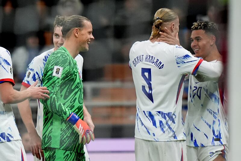 Italia Norvegia Haaland celebrazione