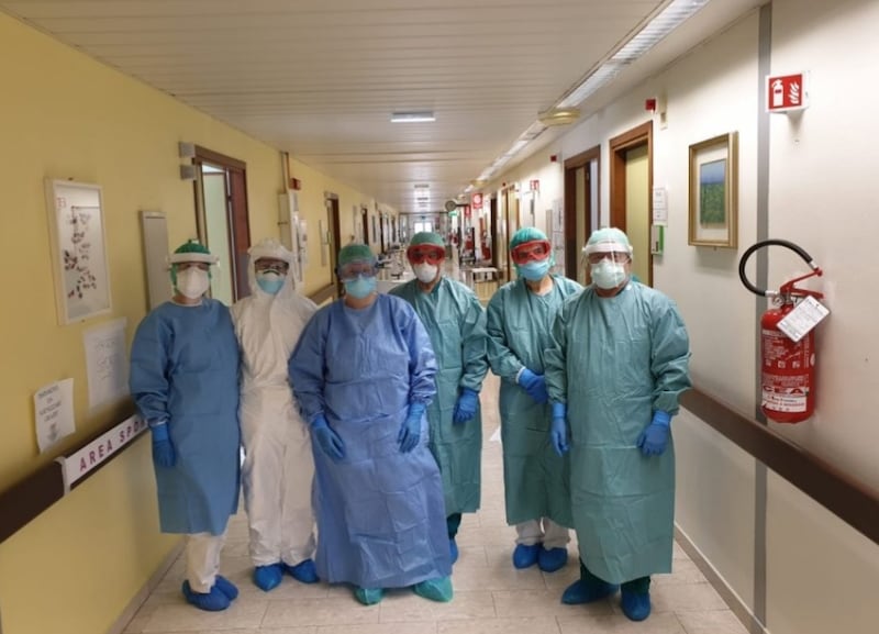Foggia, le immagini del reparto Covid dell'ospedale Riuniti 1