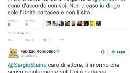 Staino e Rondolino litigano per Bersani