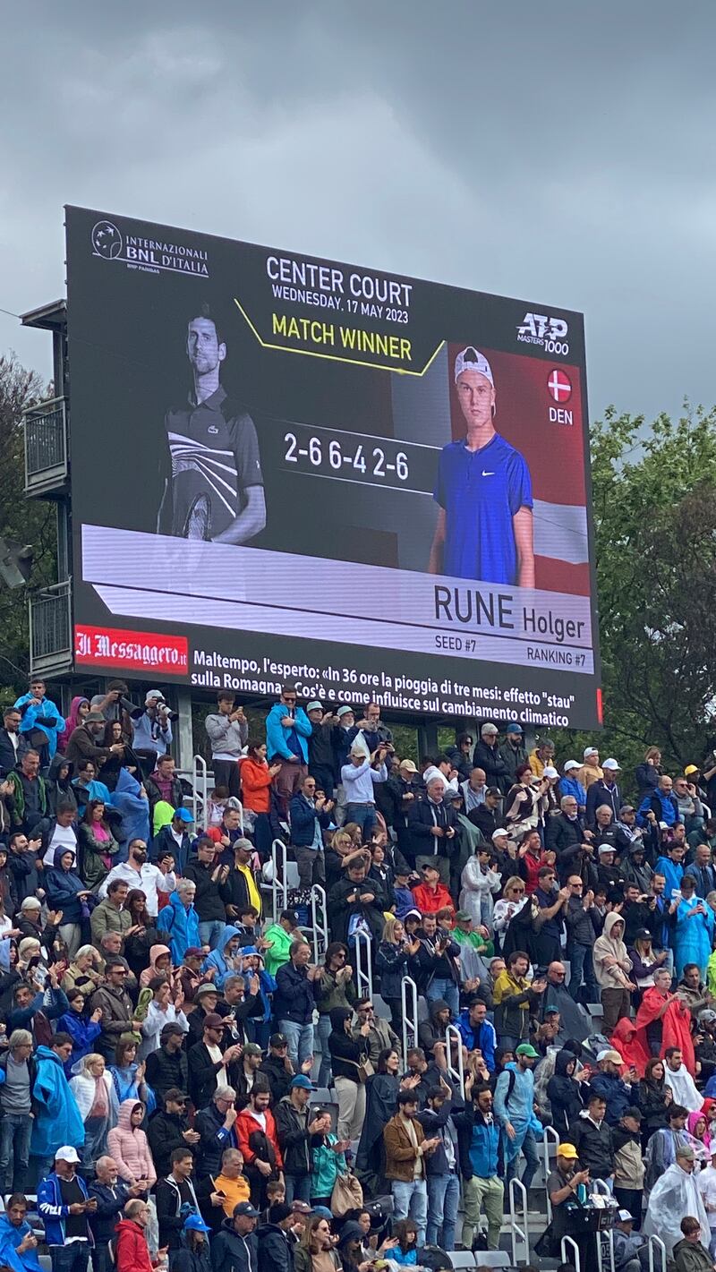 tabellone Internazionli Rune Djokovic