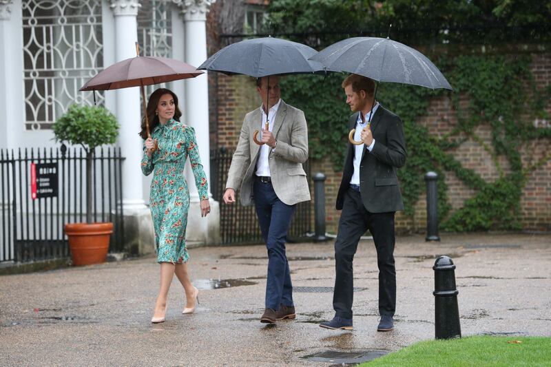 William e Harry al memoriale di Lady D 2