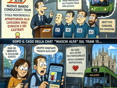 Chat sessiste, bufera per la vignetta pro tranvieri