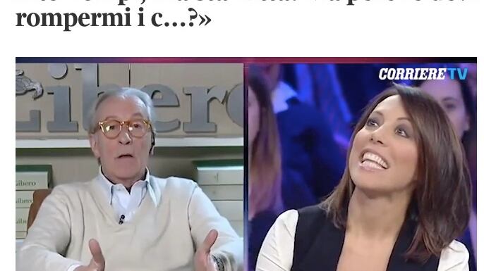 Feltri a De Girolamo: "Tu mi interrompi, ma sta’ zitta!"