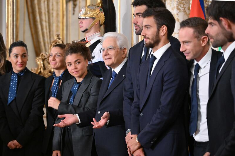 L'Italia del tennis va da Mattarella: le immagini più belle della cerimonia al Quirinale 16