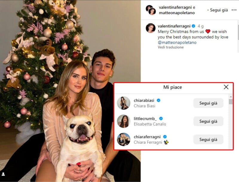 I "Mi Piace" di Chiara Ferragni sui social 4