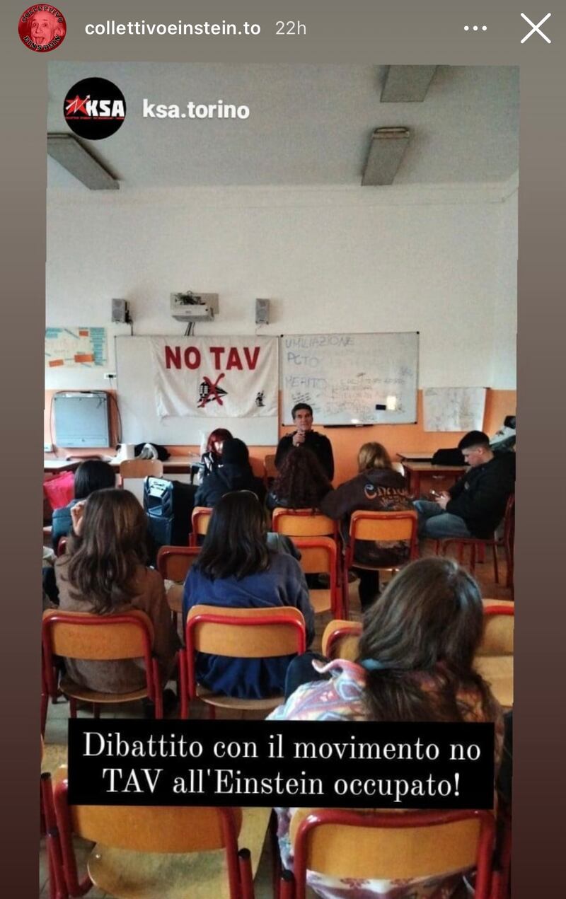 No Tav a scuola