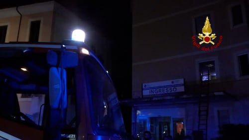 Ospedale in fiamme a Tivoli, le immagini dei soccorsi 5