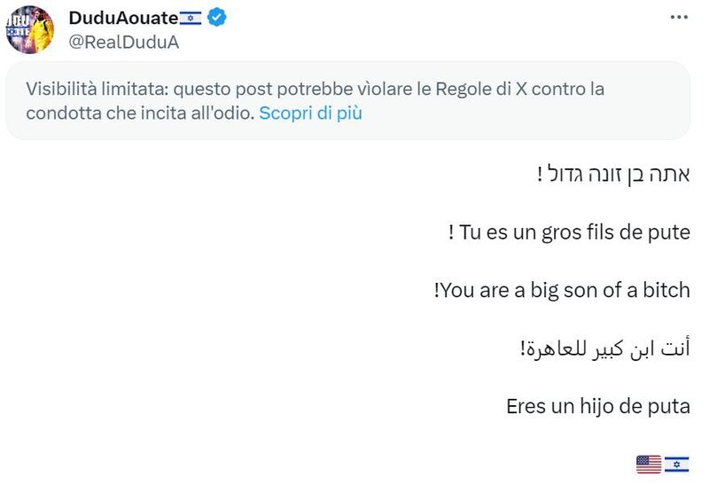 Post contro Benzema