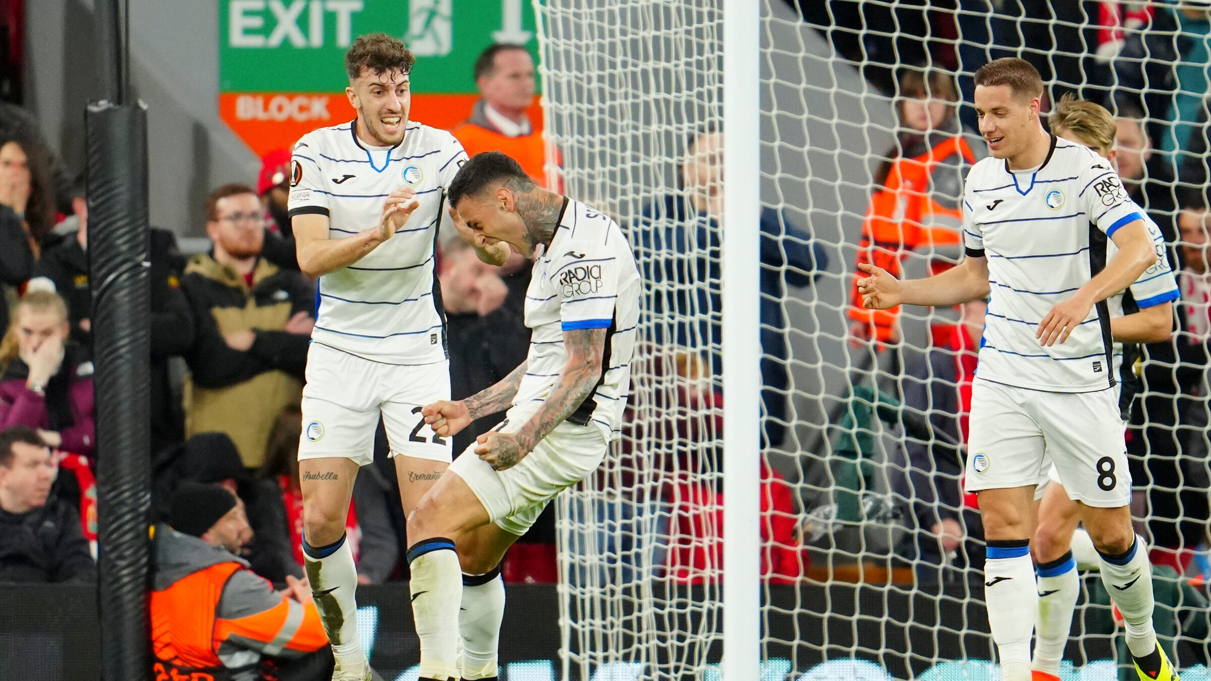 Europa League, Atalanta da sogno ad Anfield: travolge il Liverpool con tre gol