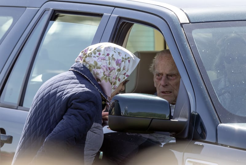 Principe Filippo in auto per l'Horse Show 1